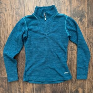 Sherpa Adventure Gear Small Teal Blue Quarter Zip Pullover